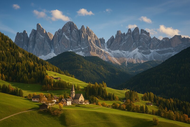 Panorama delle Dolomiti in Trentino-Alto Adige